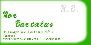 mor bartalus business card